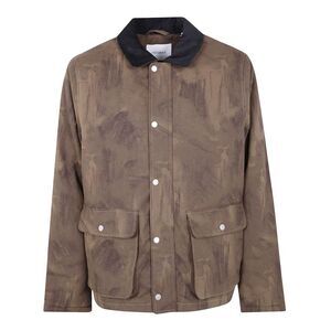 LES DEUX Camo Print Workwear Jacket Men BROWN Outerwear